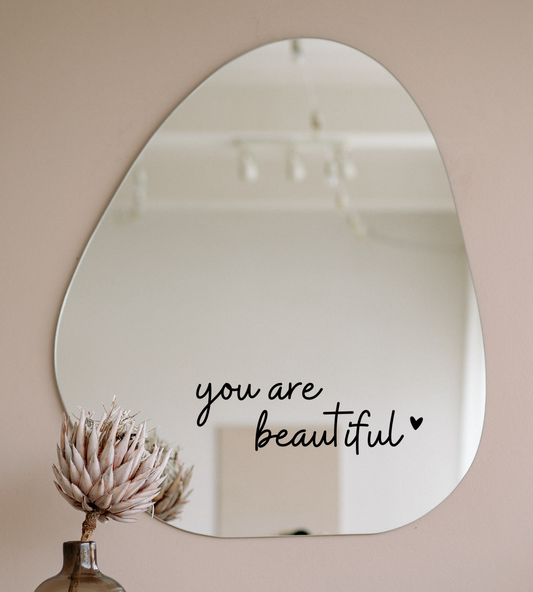Aufkleber „you are beautiful“