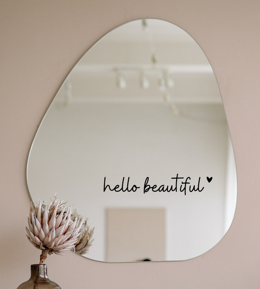 Aufkleber „hello beautiful“