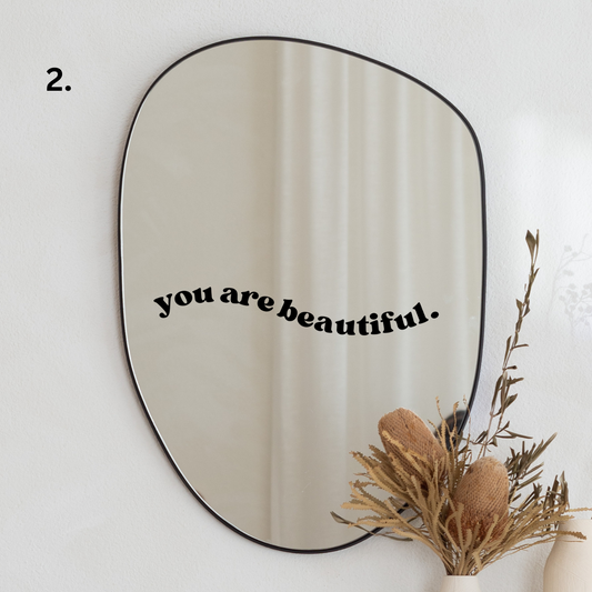 Aufkleber „you are beautiful."