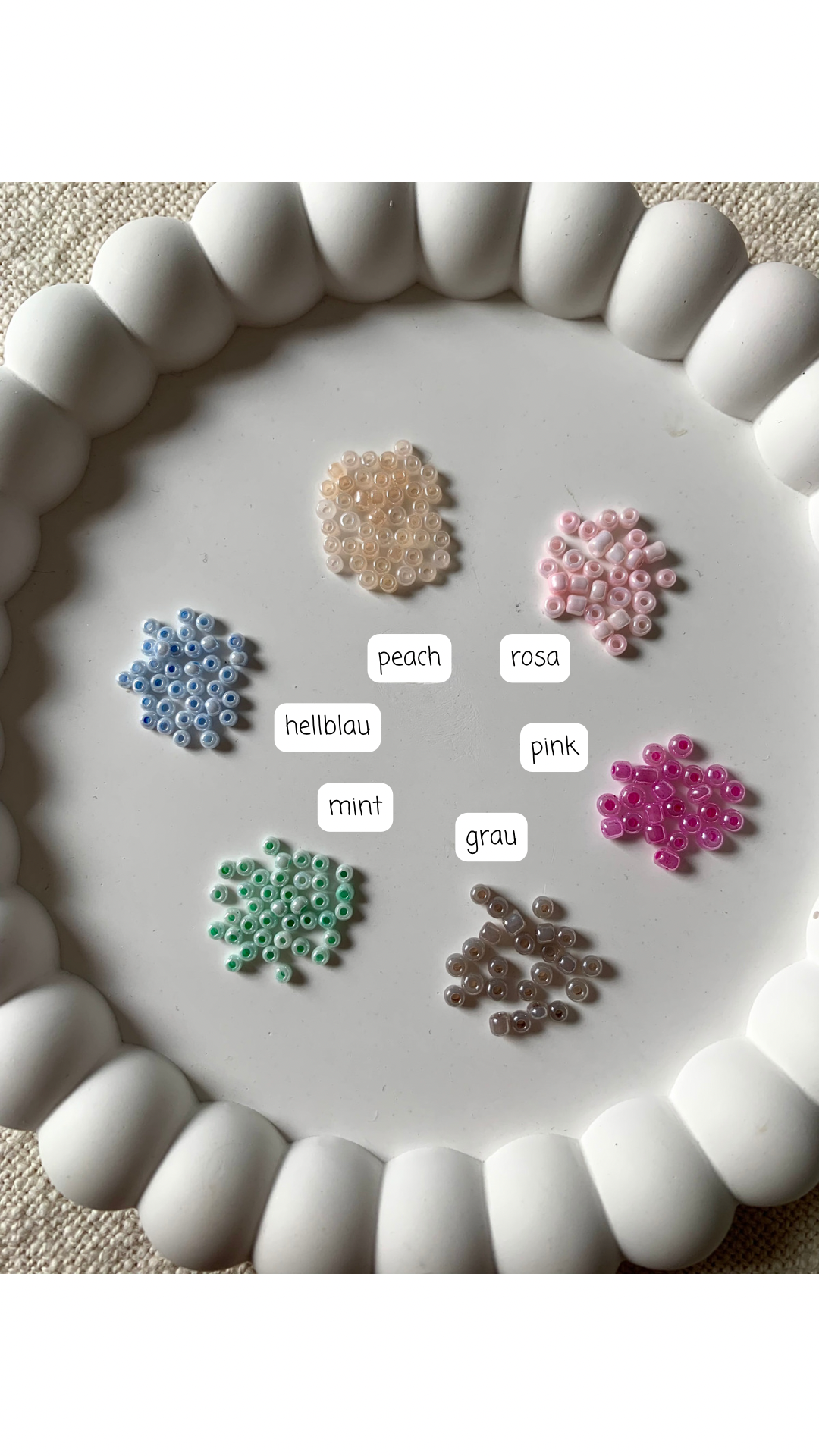 Perlenarmband Herz, Smiley