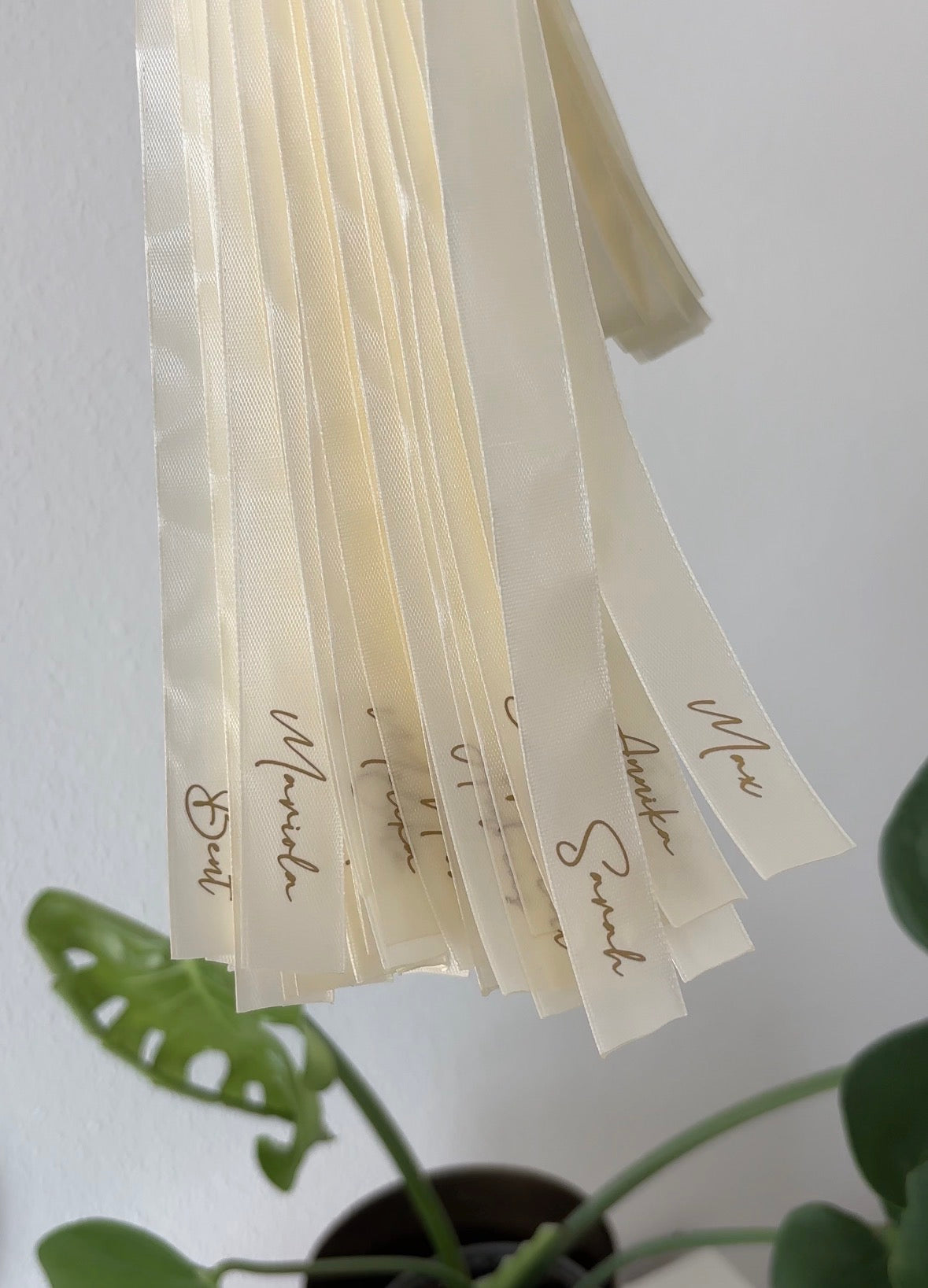 Personalisierte Schleifen für Hochzeiten