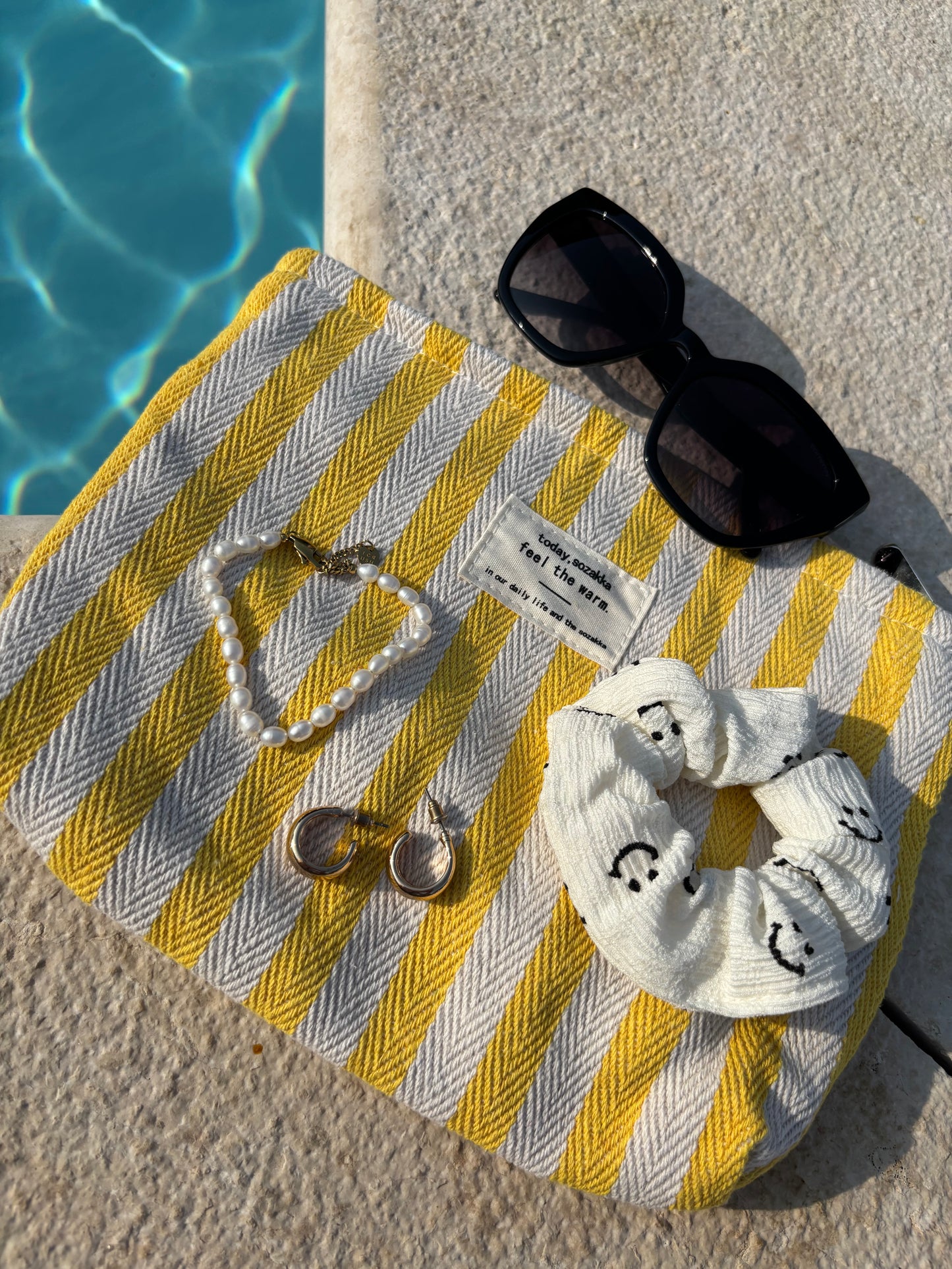 Kosmetikbeutel, gestreift