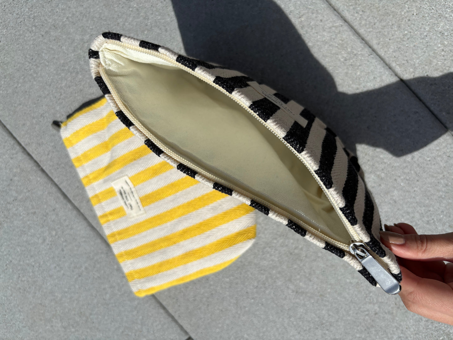 Kosmetikbeutel, gestreift