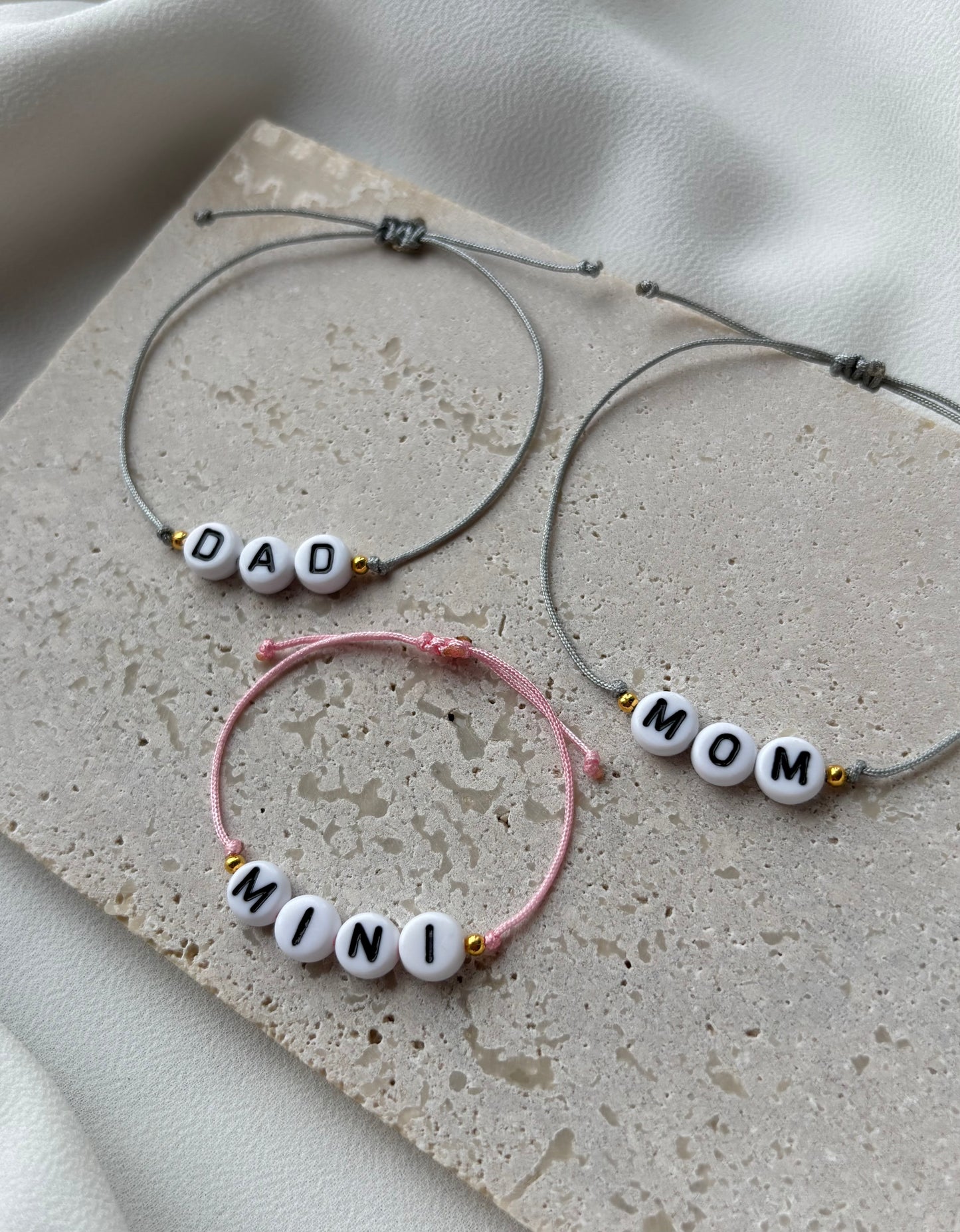 Armband Set „Mom Dad Mini“