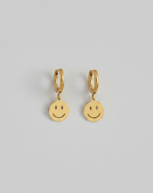 Smiley Ohrringe, gold
