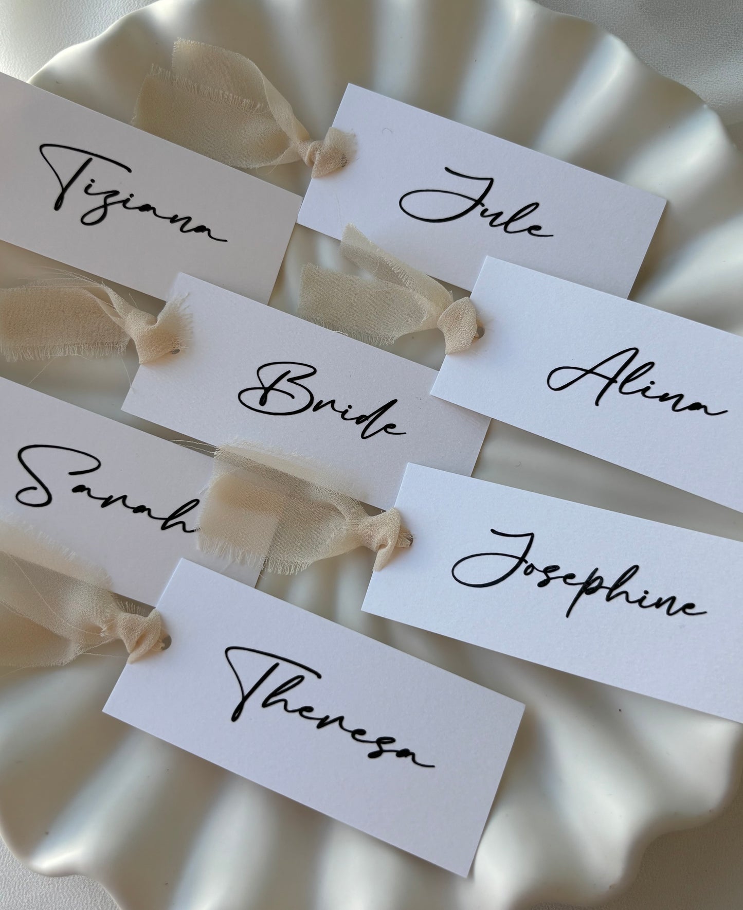 Personalisierte Platzkarten für Hochzeiten