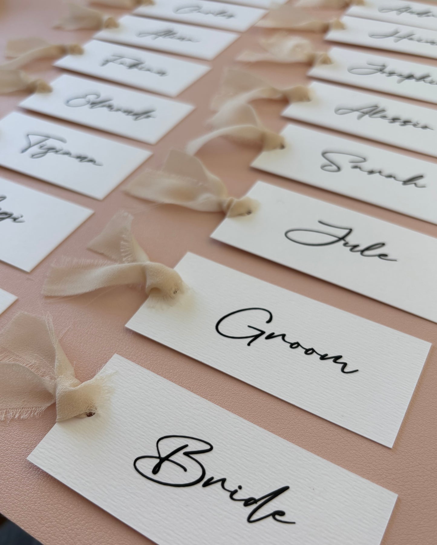 Personalisierte Platzkarten für Hochzeiten