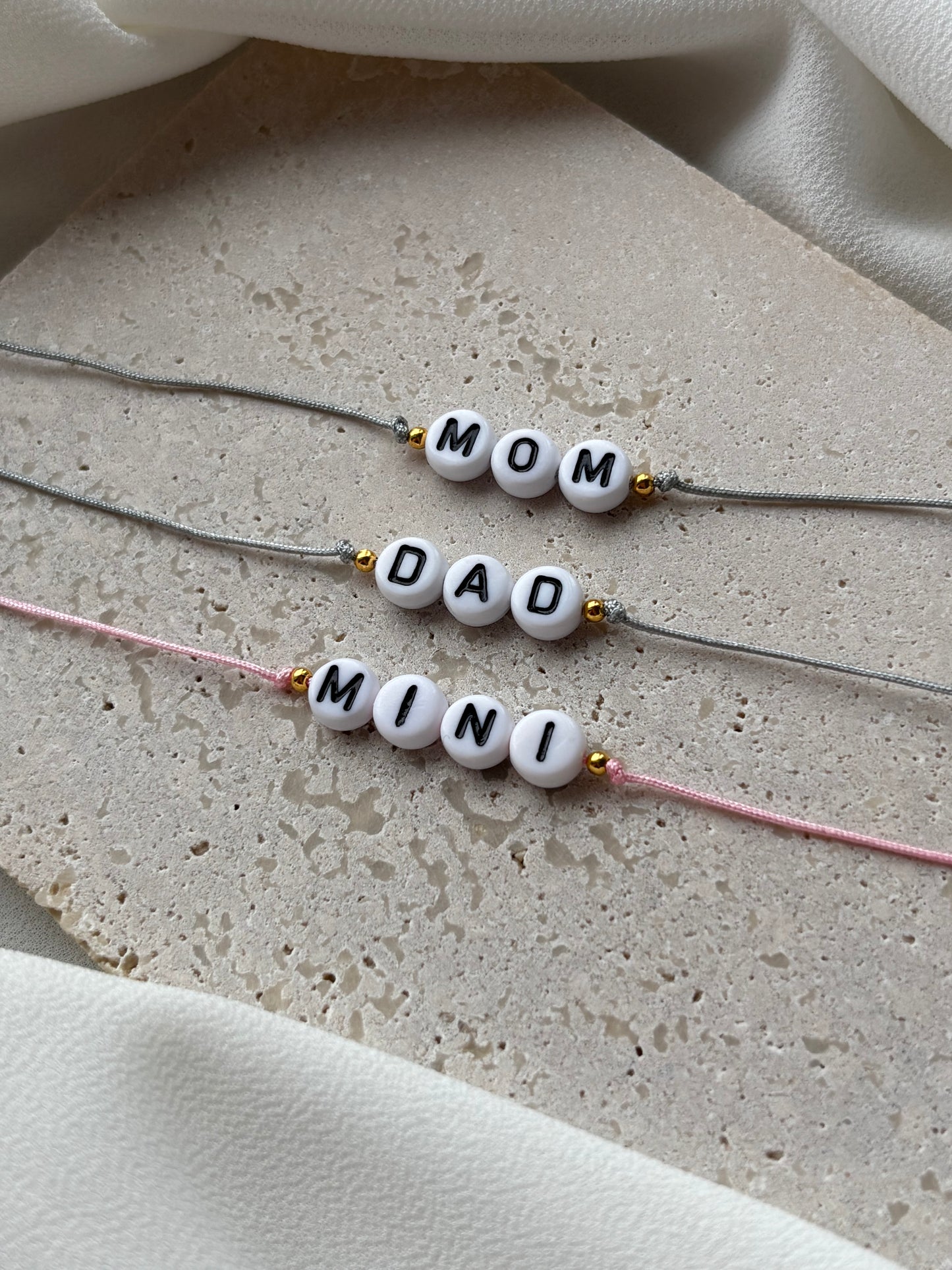 Armband Set „Mom Dad Mini“