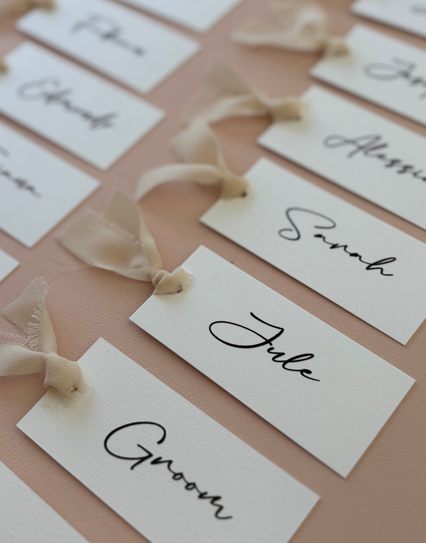 Personalisierte Platzkarten für Hochzeiten